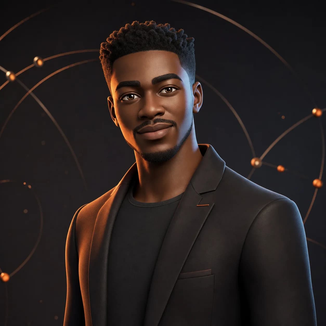 Conceptual 3D portrait of John Christopher