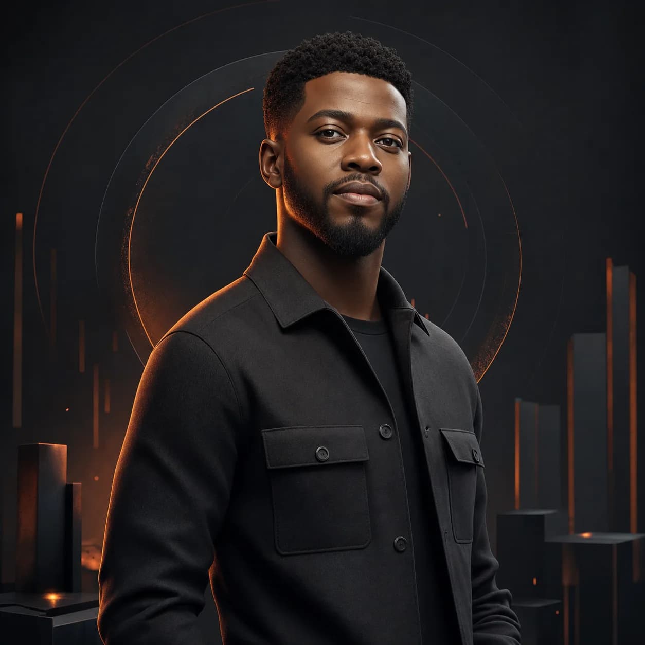 Conceptual 3D portrait of Kelechi Egbuta
